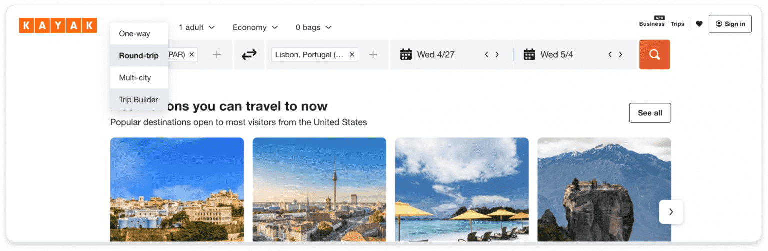 Plan multicity travel with Trip Builder KAYAK Travel Hacker Blog