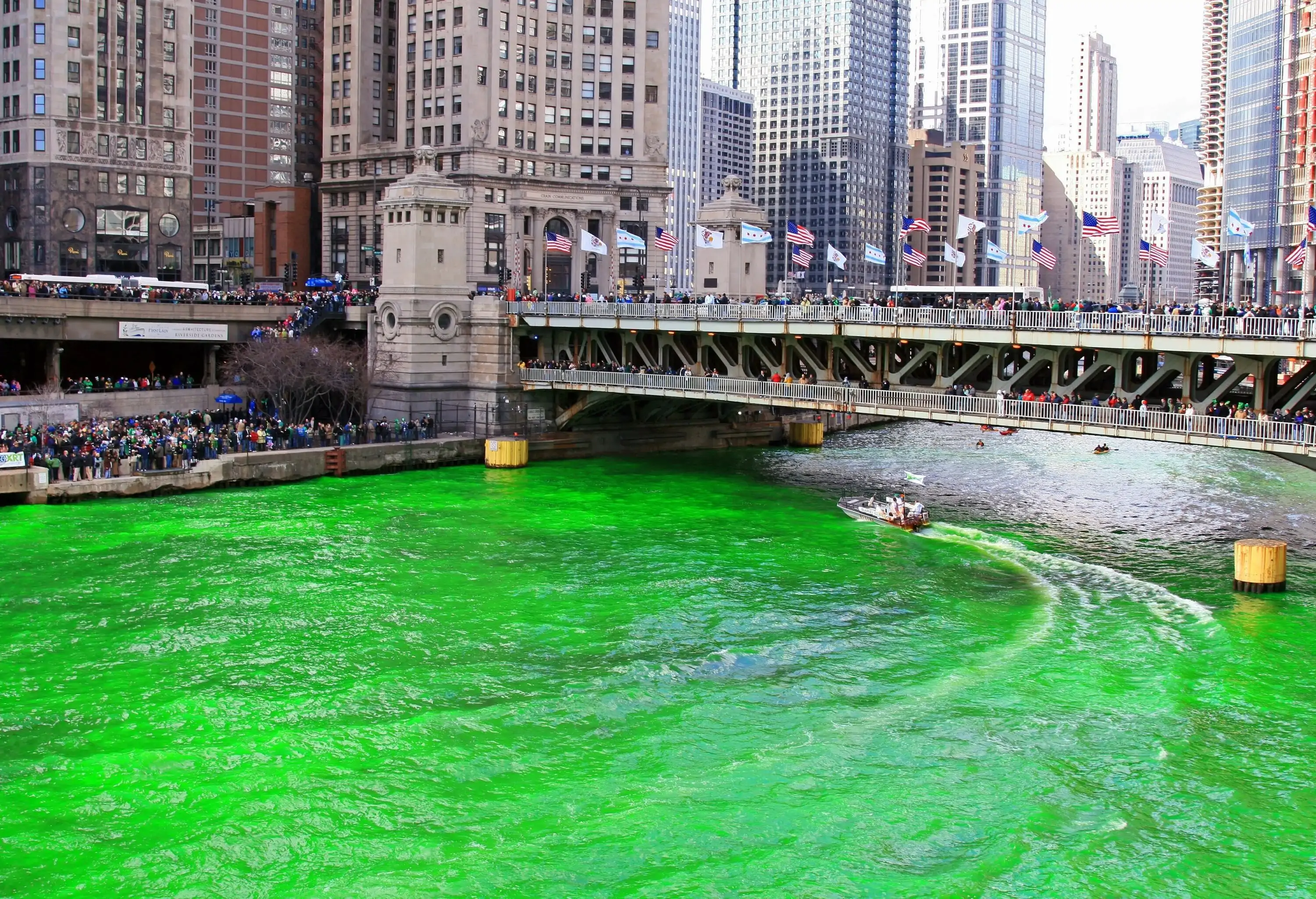 St Patrick's day celebration in Chicago, Illinois