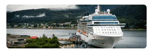 cruise ship on water