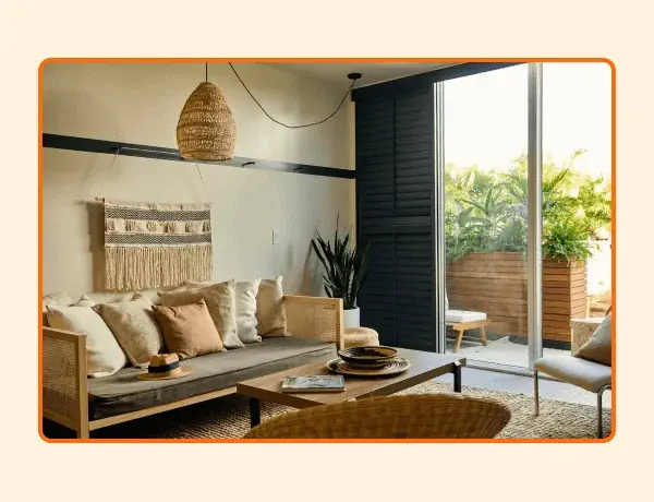 Hotel lobby lounge area at KAYAK Miami Beach Hotel