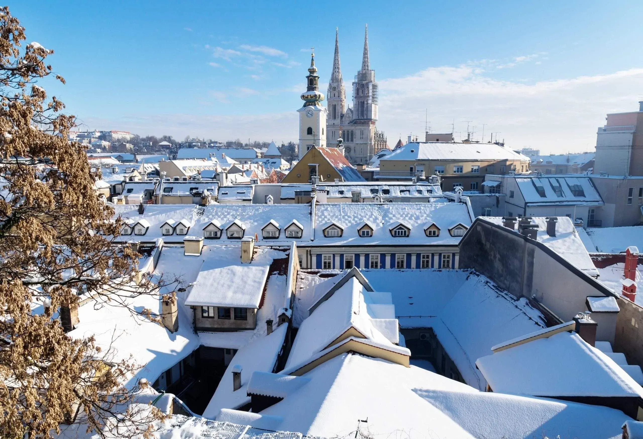 winter skyline in Croatia