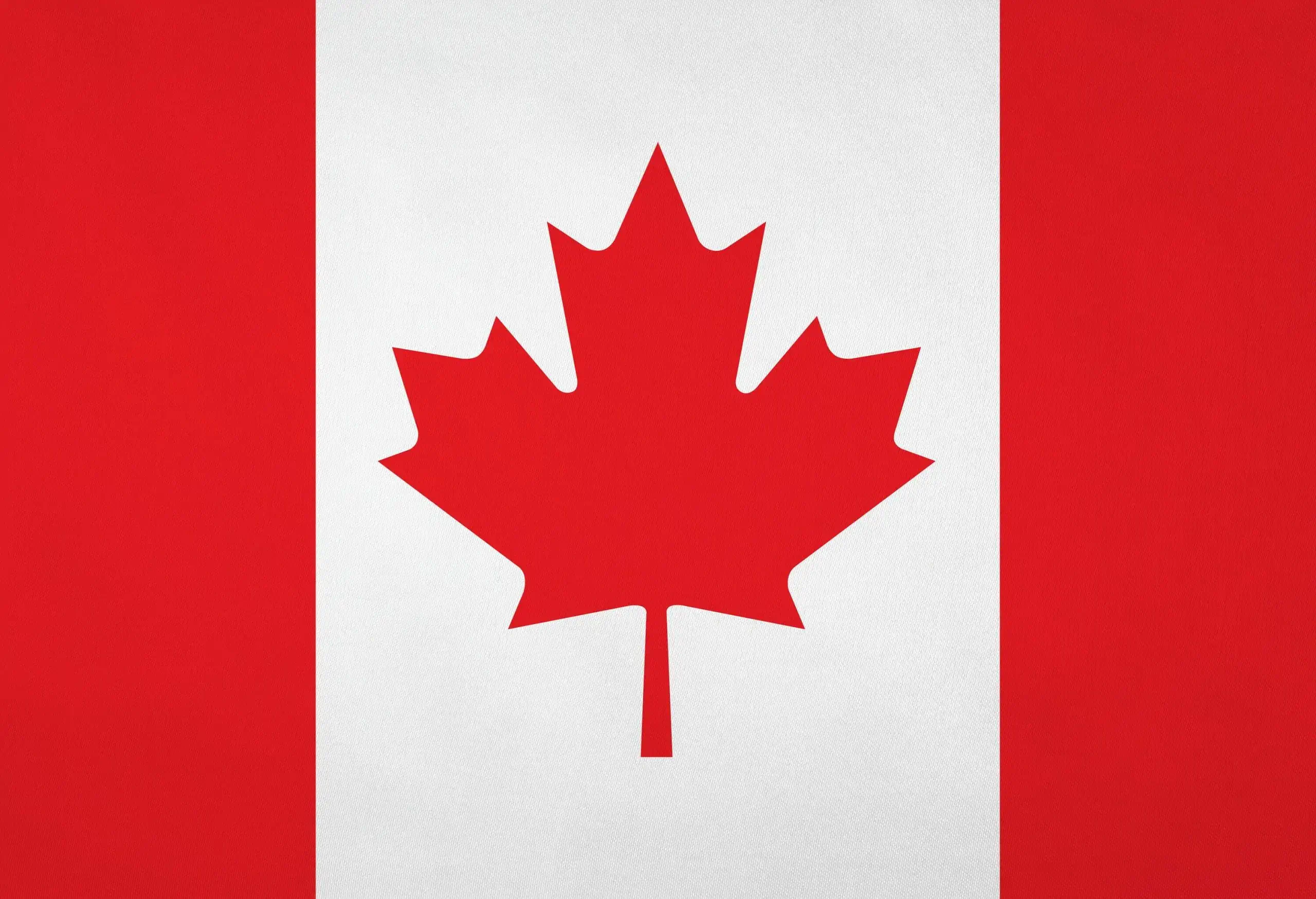 Canadian flag with satin texture.