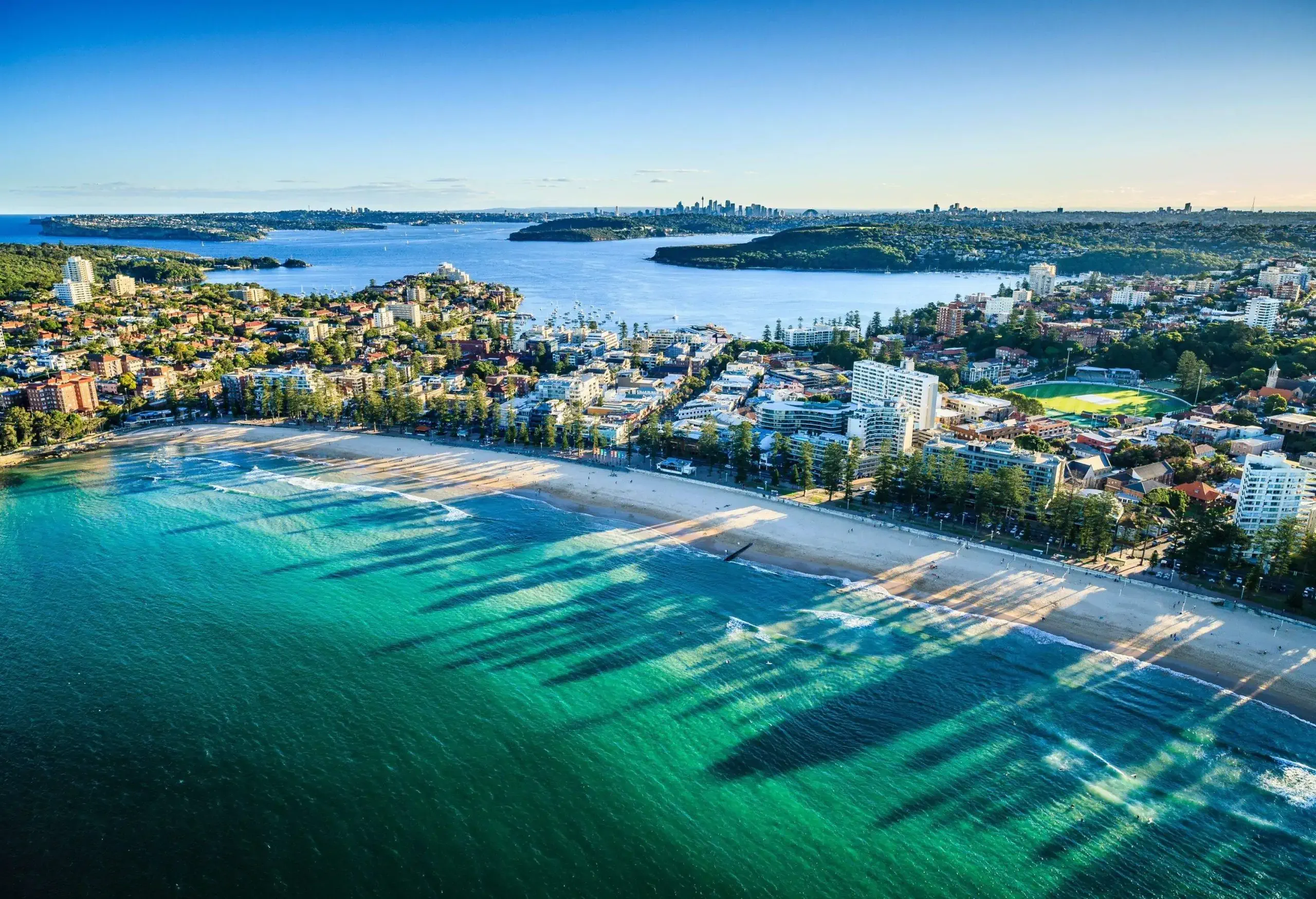aerial view of a beach