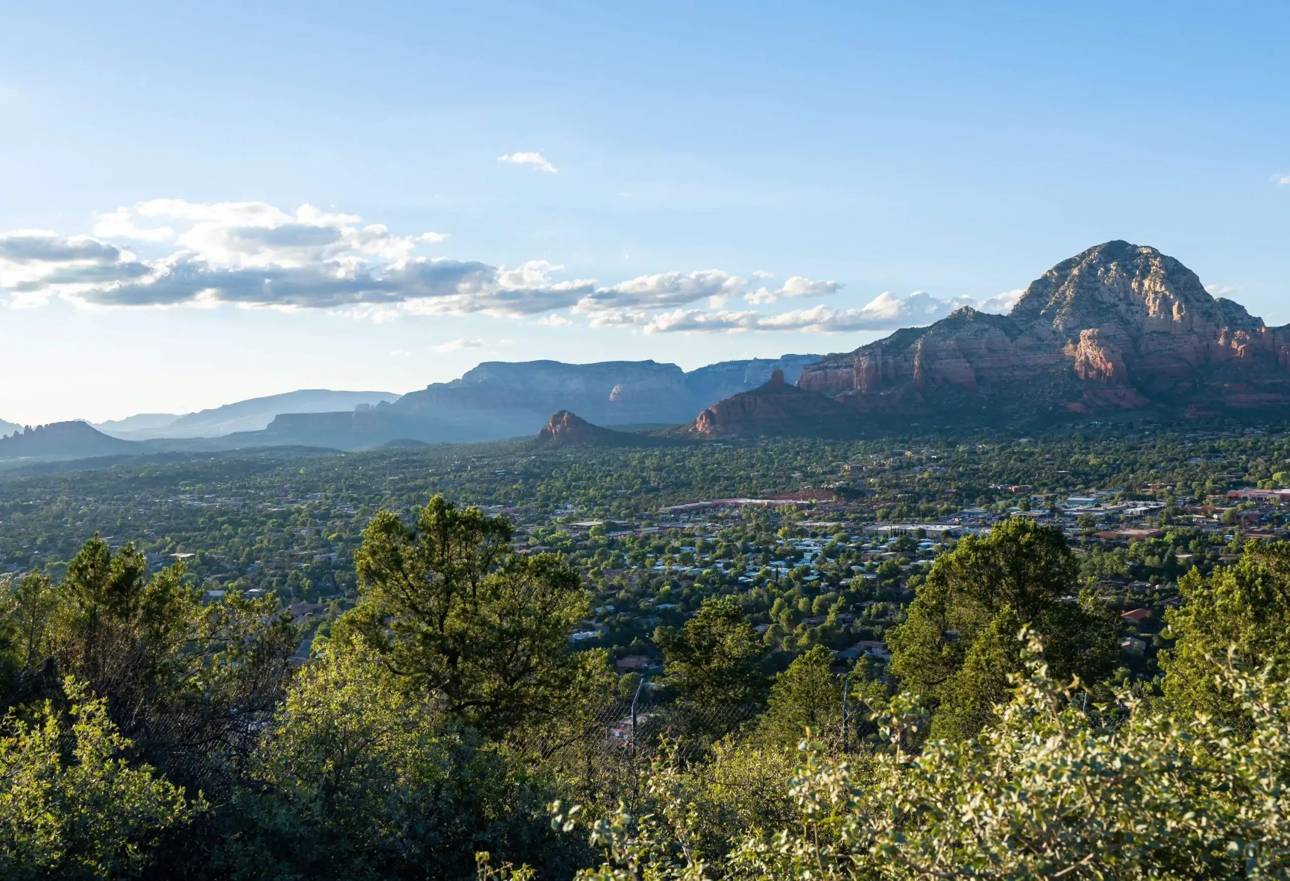 An aerial view of mesmerizing Airport Mesa Loop Trail in Sedona