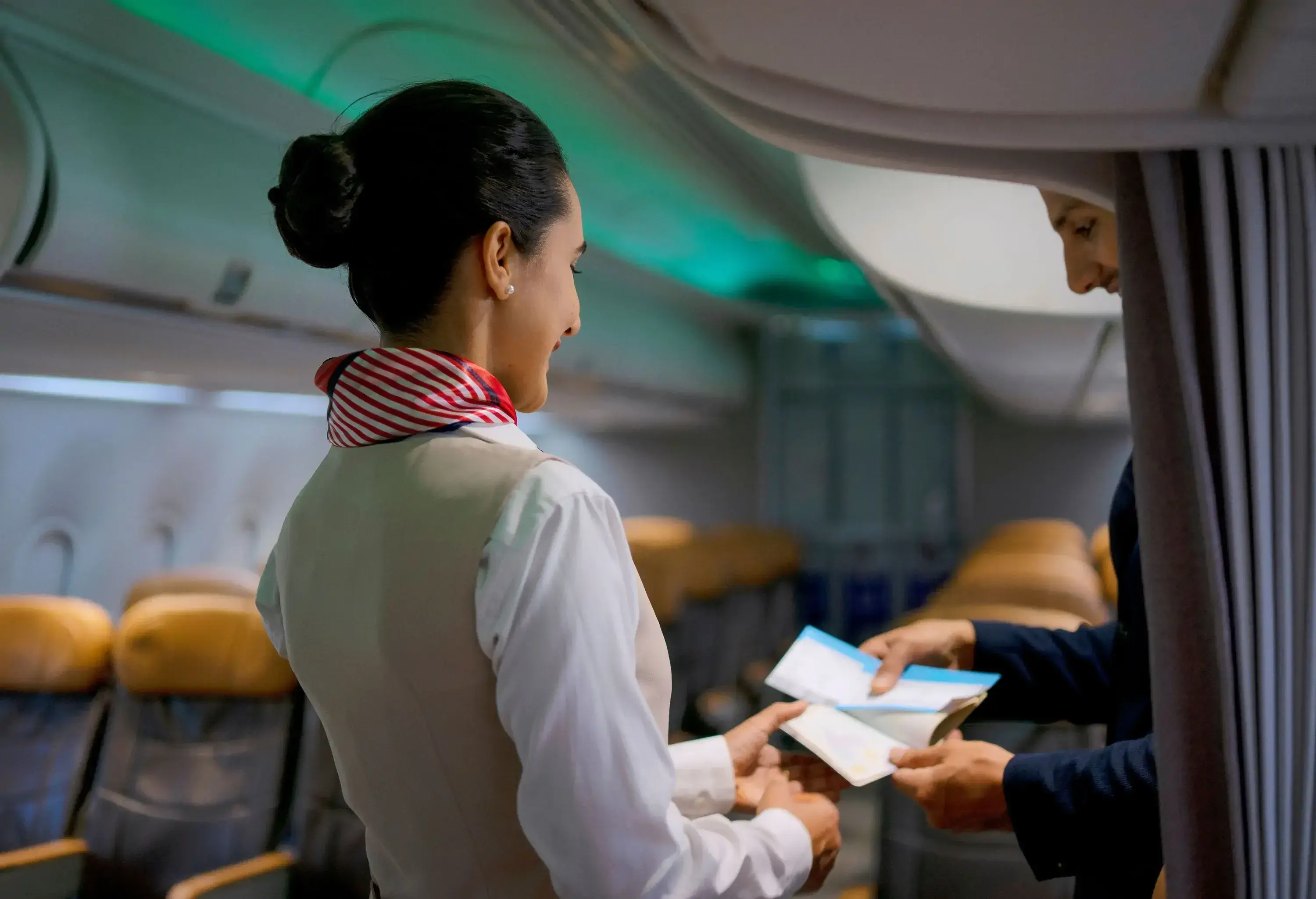 Passenger travel via commercial air plane. Travel and airline business concept.