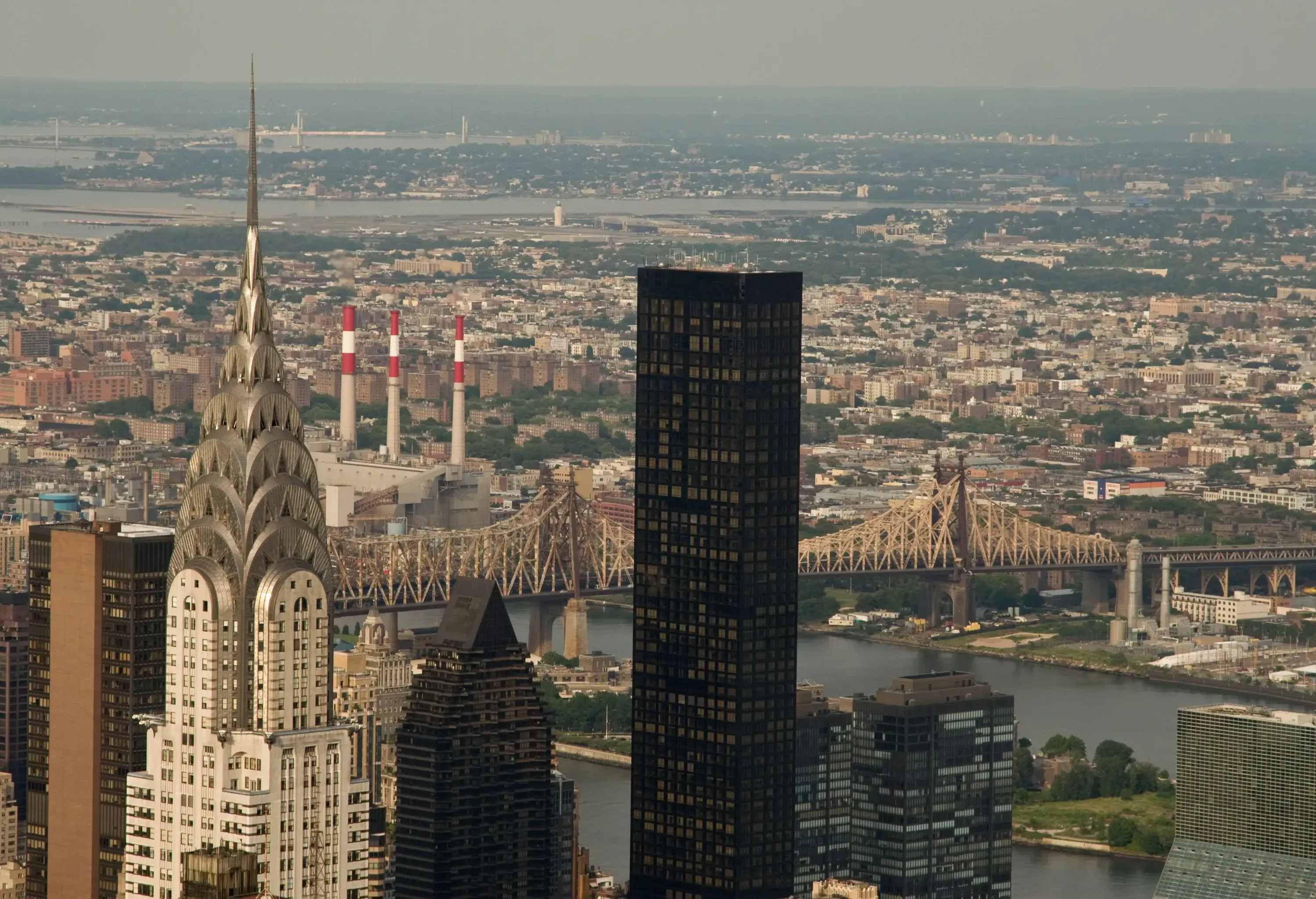 The Chrysler Building and the Trump World Tower dominating New York's unrivaled skyline.