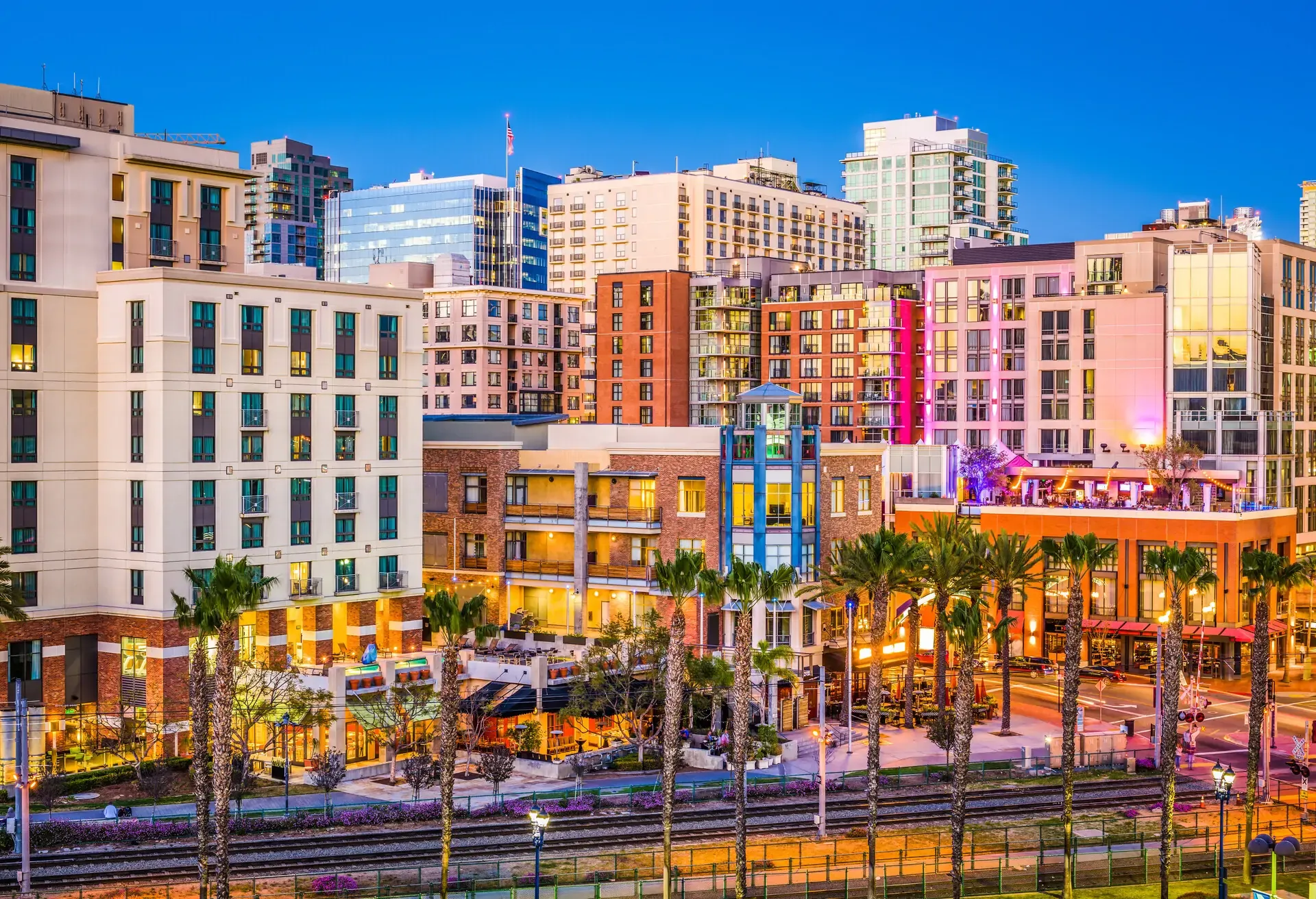 San Diego, California, USA cityscape at the Gaslamp Quarter.; Shutterstock ID 766717258