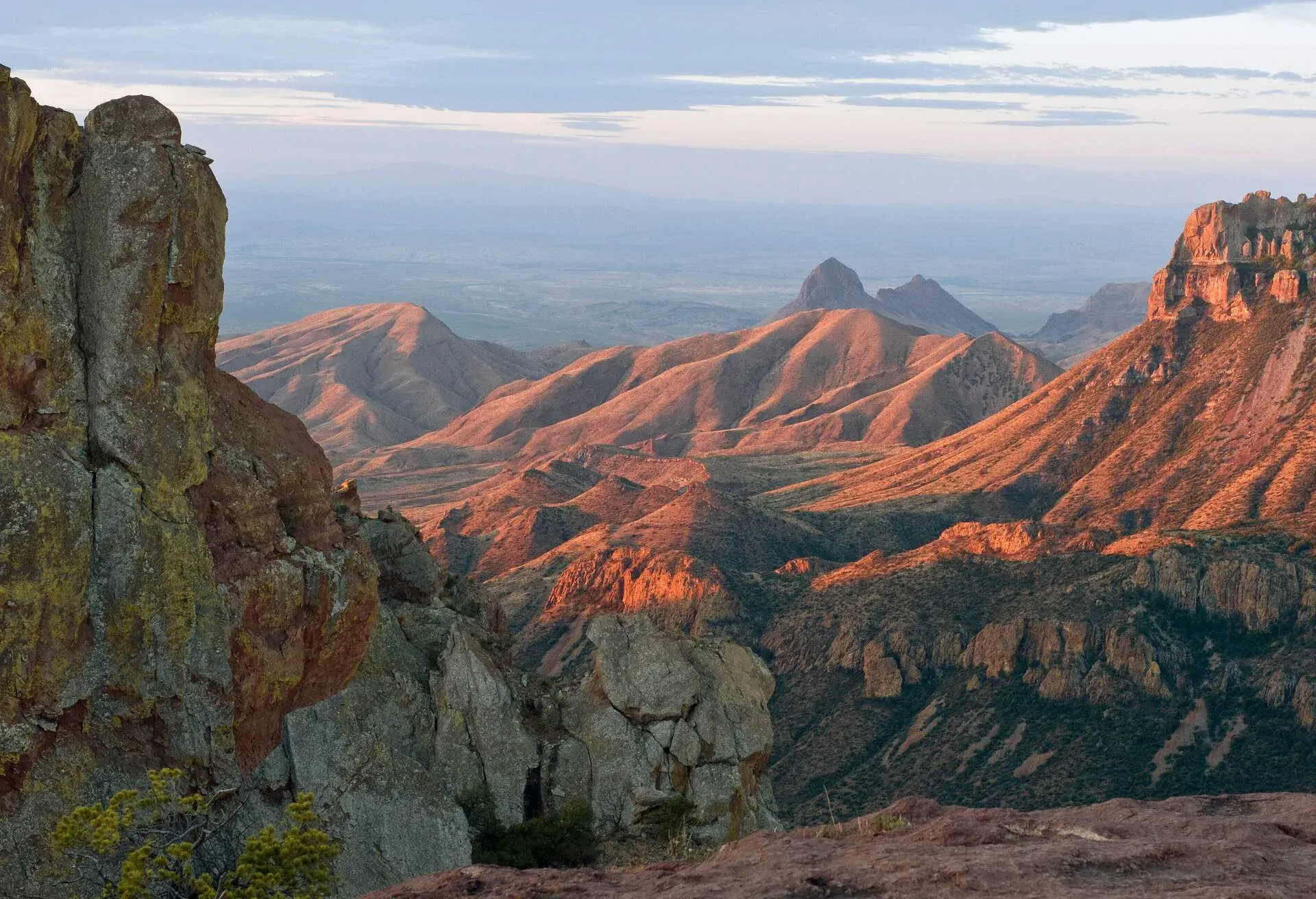 View of the Northeast Rim and Juniper Canyon from peak of the Lost Mine Trail. Taken just after sunrise. To see my Big Bend National Park Lightbox, click here.
