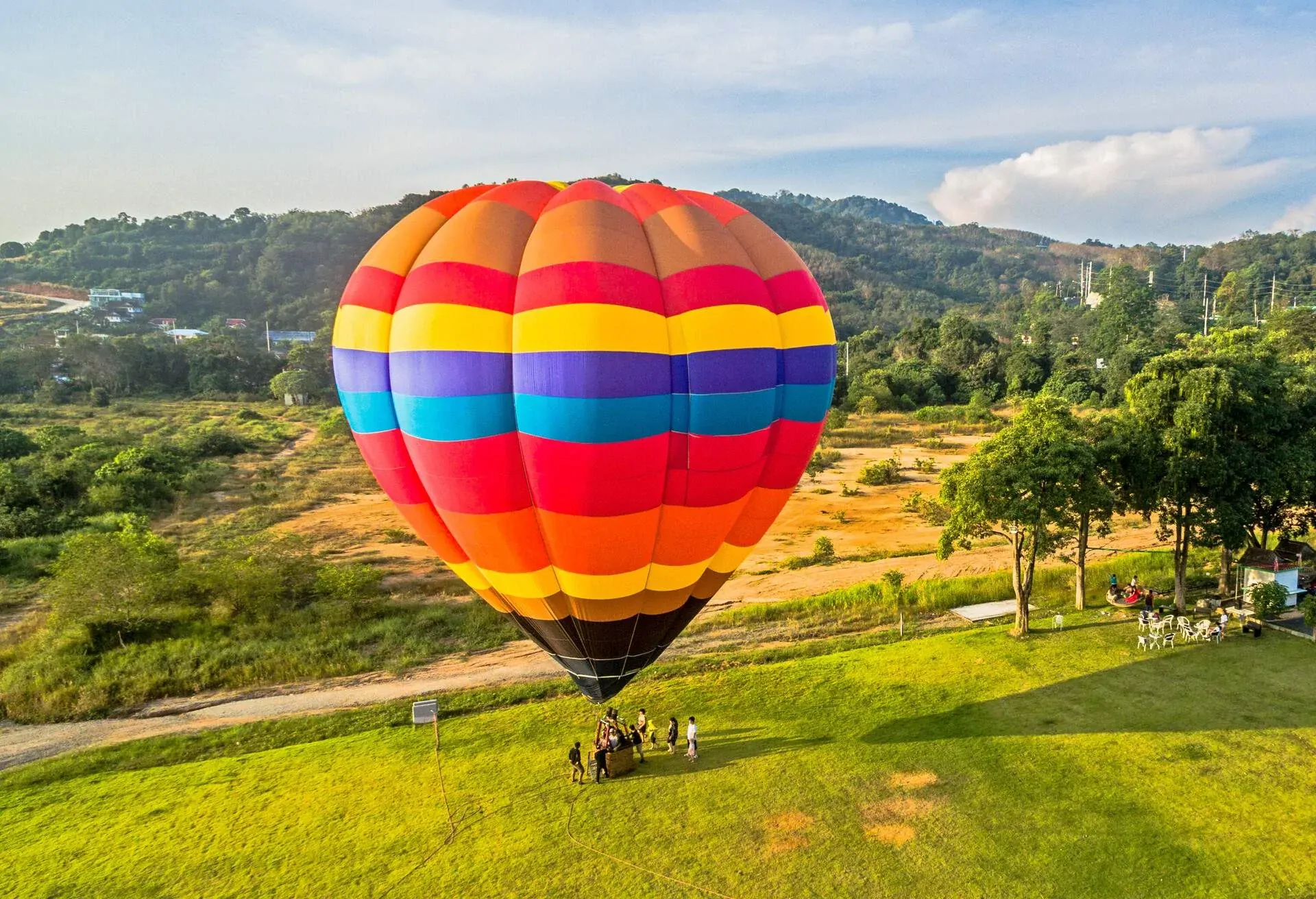 aerial photography hot air balloons; Shutterstock ID 558263008