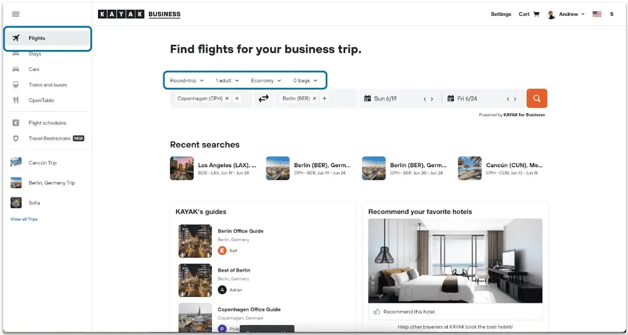 Book a flight image