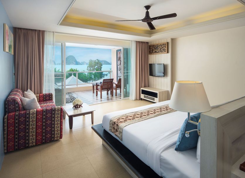 Anyavee Tubkaek Beach Resort in Krabi room with balcony sea view and twin beds