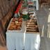 Seven Rock Cave Hotel in Göreme breakfast buffet with pastries, eggs, salads, and condiments on a long table