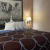 Hotel Piney Woods, Huntsville guest room with queen bed, bedside lamps, and mountain wall art