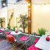 The Lift Boutique Hotel by Ridan Hotels in Lisbon patio with string lights and outdoor seating