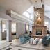 Residence Inn by Marriott South Bend Mishawaka lobby with stone fireplace and seating area in Mishawaka