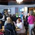Capital Plaza Hotel in Frankfort lobby bar with guests seated at tables and a buffet counter