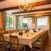 Hotel Knorre in Meissen meeting room with long conference table, chandeliers and garden view
