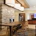 Fairfield Inn by Marriott Kankakee Bourbonnais lobby with seating area and beverage station in Bourbonnais