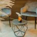 City Hotel Mercator Frankfurt am Main lobby seating with two gray chairs and round coffee table