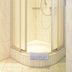 Hotel Kruse Zum Hollotal in Grapperhausen: corner glass shower enclosure in a tiled bathroom