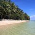Patrick's on the Beach Resort in General Luna with a palm-lined tropical beach and clear sea