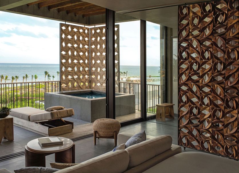 Etéreo, Auberge Collection in Playa del Carmen: ocean-view suite with private plunge pool and balcony