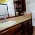 Arte Natura Boutique Hotel bathroom vanity with sink, mirror and towels in La Fortuna