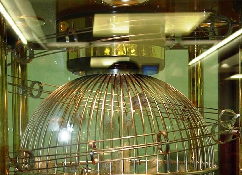 Rhi Porta Bologna in Pieve di Cento lobby display with a large decorative birdcage-style sculpture