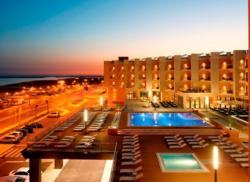 Real Marina Hotel & Spa in Olhão with rooftop pool and sunset harbor view