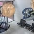 Mont Blanc Apart Hotel - Duque de Caxias lobby with sculptural wall mirror and lounge chairs in Rio de Janeiro