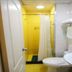 Home Inn Da Mu Qiao Shanghai bathroom with yellow shower stall and sink