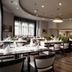 Ferien Appartements Am Berghotel Oberhof restaurant dining room in Oberhof with set tables and modern lighting
