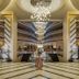 Tui Magic Life Jacaranda in Side lobby with grand chandeliers and modern curved atrium