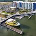 SpringHill Suites by Marriott Orange Beach at The Wharf waterfront hotel with marina and docked boat