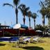 Hotel Cascada in Cuautla with palm trees, outdoor pool, and sun loungers on a lawn