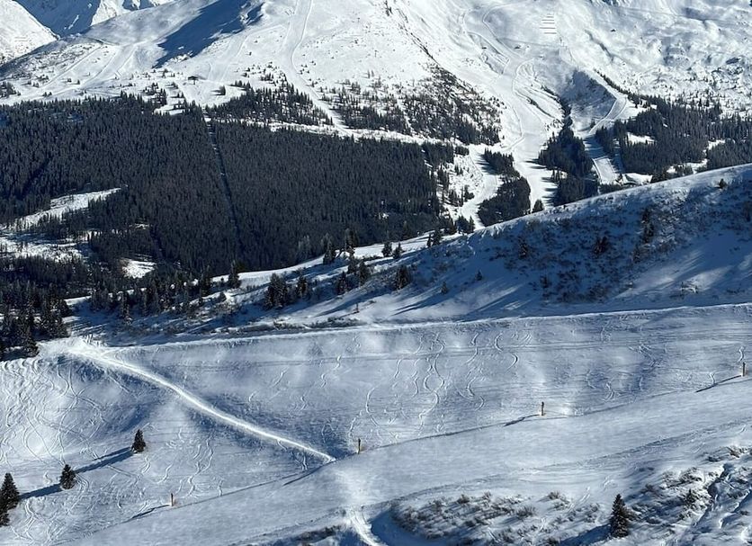 Haus Friedrichsburg in Bad Hofgastein with snowy mountain slopes and ski runs
