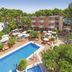 allsun Hotel Paguera Vera Beach in Peguera with outdoor pool, sun loungers and garden courtyard