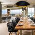 Hotel Blue Dream Palace Tripiti Resort restaurant with sea view in Limenaria