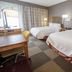 Hampton Inn South Haven guest room with two beds and desk in South Haven