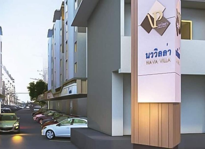Navavilla Serviced Apartment in Pathum Thani exterior with parking beside the building