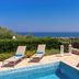Carme Villas in Rethymno with private pool, sun loungers, dining set and sea view