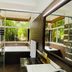 The Glenrock Wellness Nature Resort in Belihuloya: modern bathroom with soaking tub and forest view