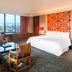 The Westin Xi'an Xi'an guest room with city view, sofa seating, and king bed