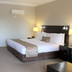 Carlyle Suites and Apartments in Wagga Wagga hotel room with king bed, bedside lamps and desk