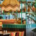 Quality Hotel The Reef in Frederikshavn lounge with colorful seating, tropical decor and large pendant lamp