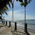 Sri Phairin Resort in Chanthaburi beachside rope swing by the sea with palm trees and ocean view