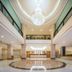Yong Cun Hotel (Xi'an Bell Tower) lobby with grand chandelier and polished marble floor in Xi'an