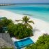 Emerald Faarufushi Resort & Spa in Ifuru with a private pool, palm trees and turquoise beach views.