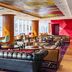 Hotel Indigo Xiamen Harbour By IHG lounge with harbor views and colorful ceiling in Xiamen