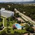 Serra Park in Side with aerial view of pool, water slide, and lush gardens
